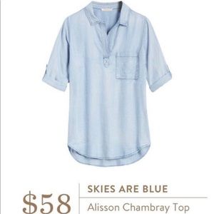 Skies Are Blue Allison Chambray Top